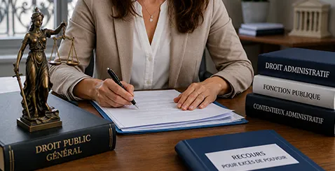 Une avocate en droit public accompagne ses clients pour des recours administratif, excès de pouvoir et défend les agents publics.